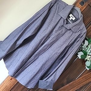 Men's 2xl grey patterned dress shirt from Men's wearhouse
